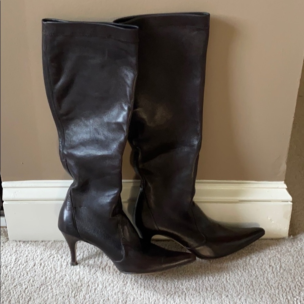 Cole Haan brown leather boots.  Size 7